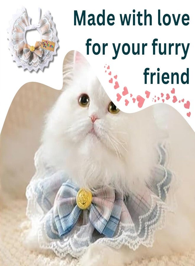 ويستيرن إرا أزياء القطط الفاخرة من ويسترن إيرا: ارتقِ بأناقة قطتك مع طوق القماش الأنيق الذي يتميز بفيونكة رقيقة، مثالي للمناسبات الخاصة وجلسات التصوير والفعاليات (صغير) - Image 5